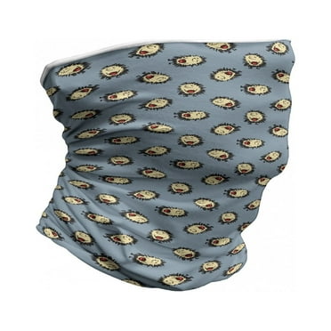 Hedgehog Neck Gaiter, Mascot with Jar of Jam, Unisex, Multicolor, by Ambesonne