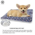 thumbnail image 4 of Luxtrada Pet Dog Bed with Cute Prints Soft Flannel Crate Bed Mat Machine Washable Pet Bed Liner for Large dog(Blue,XL), 4 of 7