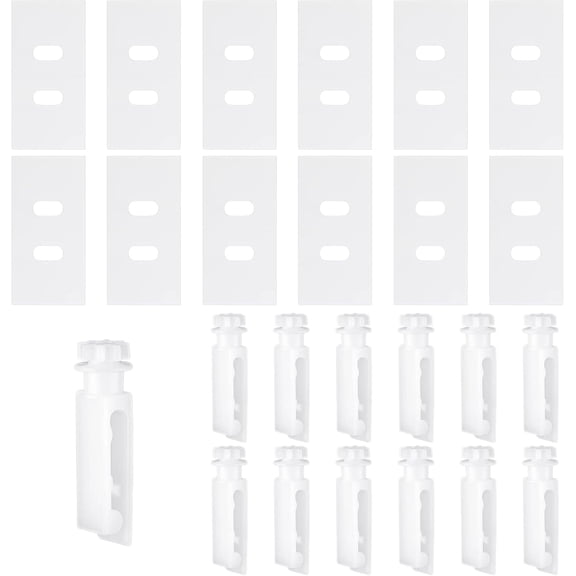 Vertical Blinds Repair Kit, Include Vertical Blind Repair Tabs and Vertical Blind Stem Clips Replacement, Replacement Parts for Broken and Missing Vertical Blinds