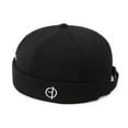 thumbnail image 5 of Xfvqtps Mens and Womens Dome Brimless Hats Fashion Embroidery Adjustable Hip Hop Style Street Casual Versatile Sailor Hat Black, 5 of 5