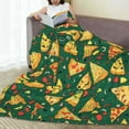 thumbnail image 6 of Pofeuu Pizza Print Ultra-Soft Micro Fleece Blanket,for Bed Or Sofa,All Season Throw Blankets Flannel Blanket-80"x60", 6 of 7