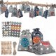 thumbnail image 1 of Bolsa de arpillera navideña YUANXCMXG con estrellas calendario de adviento, 1 of 3