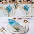 thumbnail image 3 of Beach Coastal Cloth Napkins, Summer Nautical Seaside Ocean Washable and Reusable Dinner Napkins Set of 4, Table Napkin for Kitchen Party Birthday Wedding Hotel Housewarming 20"x20", 3 of 9