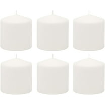 Stonebriar Unscented White Tall Pillar Candles, 18 Hour Burning Candle Pillars, Perfect for Decor, Weddings, Emergencies 3" X 3", 6 count