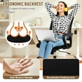thumbnail image 3 of Dkelincs 40 inch Computer Desk and Chair Set Home Office Modern Wood Study Desk & Mesh Ergonomic Height Adjustable Office Chair for Small Spaces, Vintage & Black, 3 of 8
