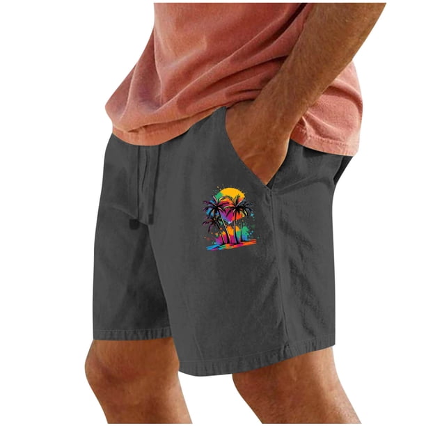 Pantalones Cortos para Hombre Cintura Elástica con Bolsillos Color Sólido Casual Cordón Suelto Pantalones Cortos de Ejercicio