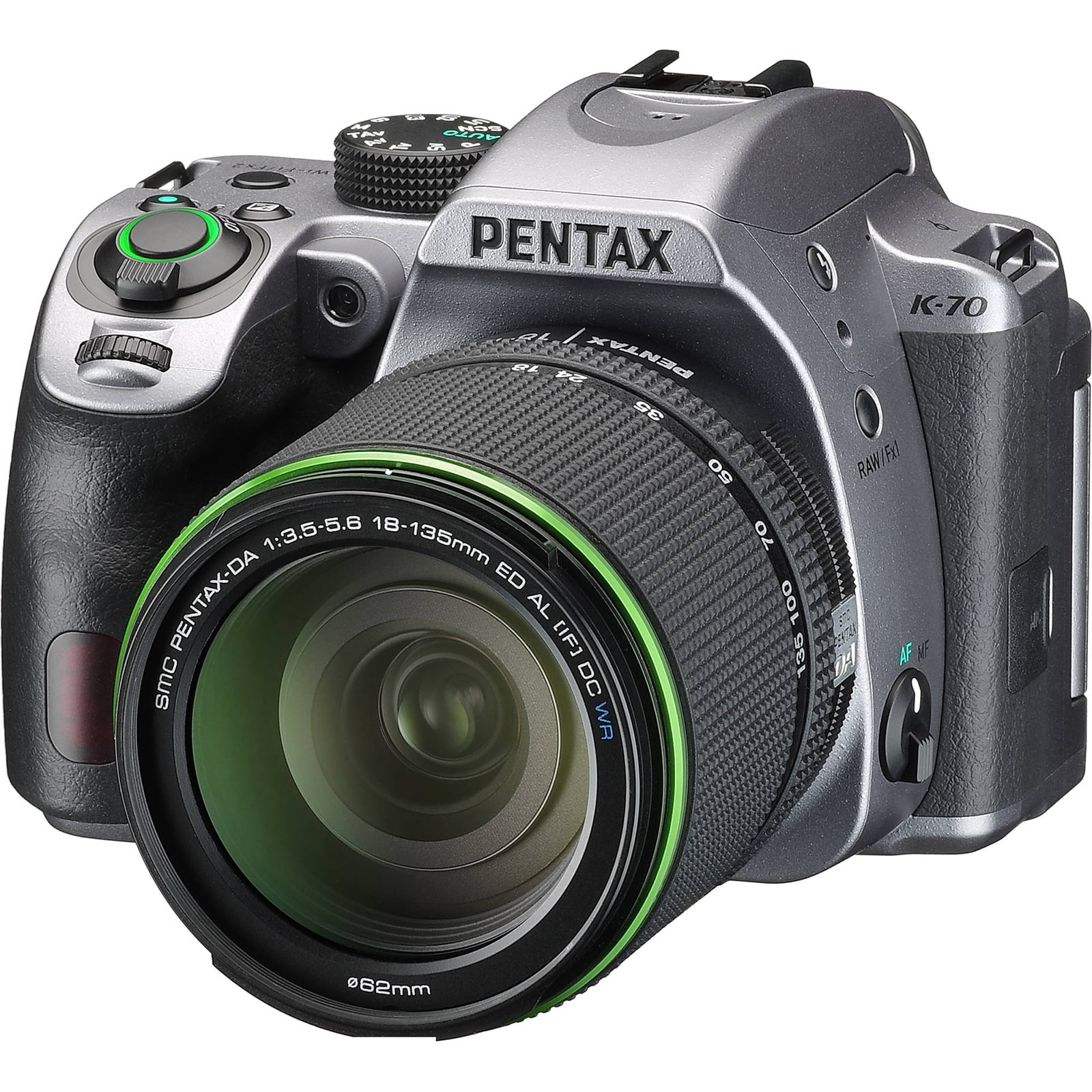 Pentax K70 All Weather WiFi Digital Camera & 18135mm WR Lens (Silver