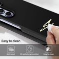 thumbnail image 4 of for Samsung Galaxy Z Fold 5 Case Liquid Silicone Case Dual Layer Hybrid Hard PC Soft Silicone Gel Rubber Bumper Slim Fit Shockproof Protective Phone Case for Samsung Galaxy Z Fold 5 5G, Black, 4 of 6