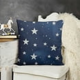 thumbnail image 2 of SHANXI Decorations Blue White Stars Throw Pillow Covers Square Cushion Cover for Home Couch Sofa Patio Bedroom Livingroom 24x24in, 2 of 5