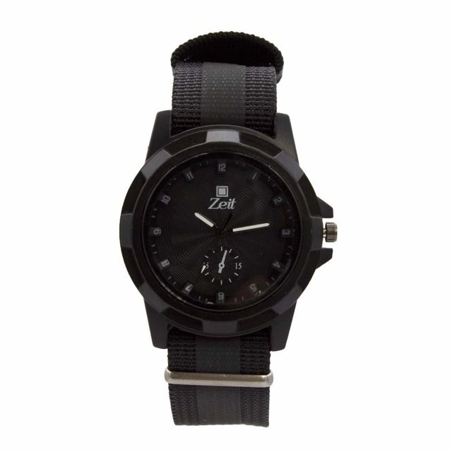 Reloj Análogo Zeit Caballero Informal Correa De Lona Textura negro 40mm Zeit CB00021877