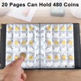 thumbnail image 2 of HLONK 480 Pockets Coin Album  20 Pages Coin Holder Money Penny Collection Storage Book, 2 of 7