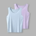 thumbnail image 2 of GigrtiJin 2 Piece Toddler Children Tank Tops Solid Color Sleeveless Round Neck Basic Shirt Casual Loose Sport Blouse, 2 of 5