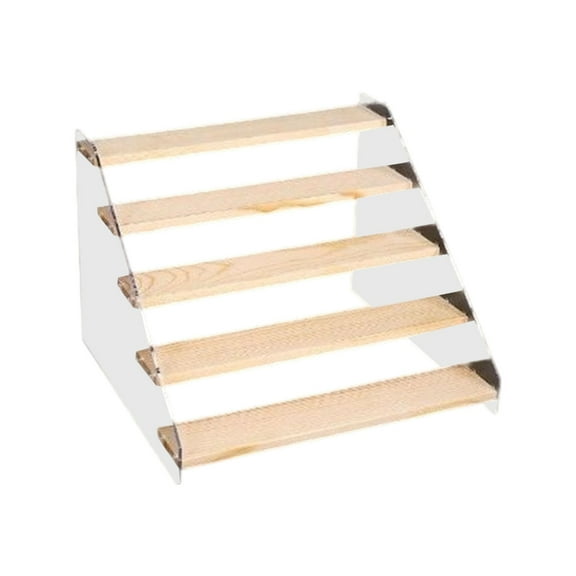 Solid Wood Anime Figure Display Shelf With Dustproof Cover And Clear Acrylic