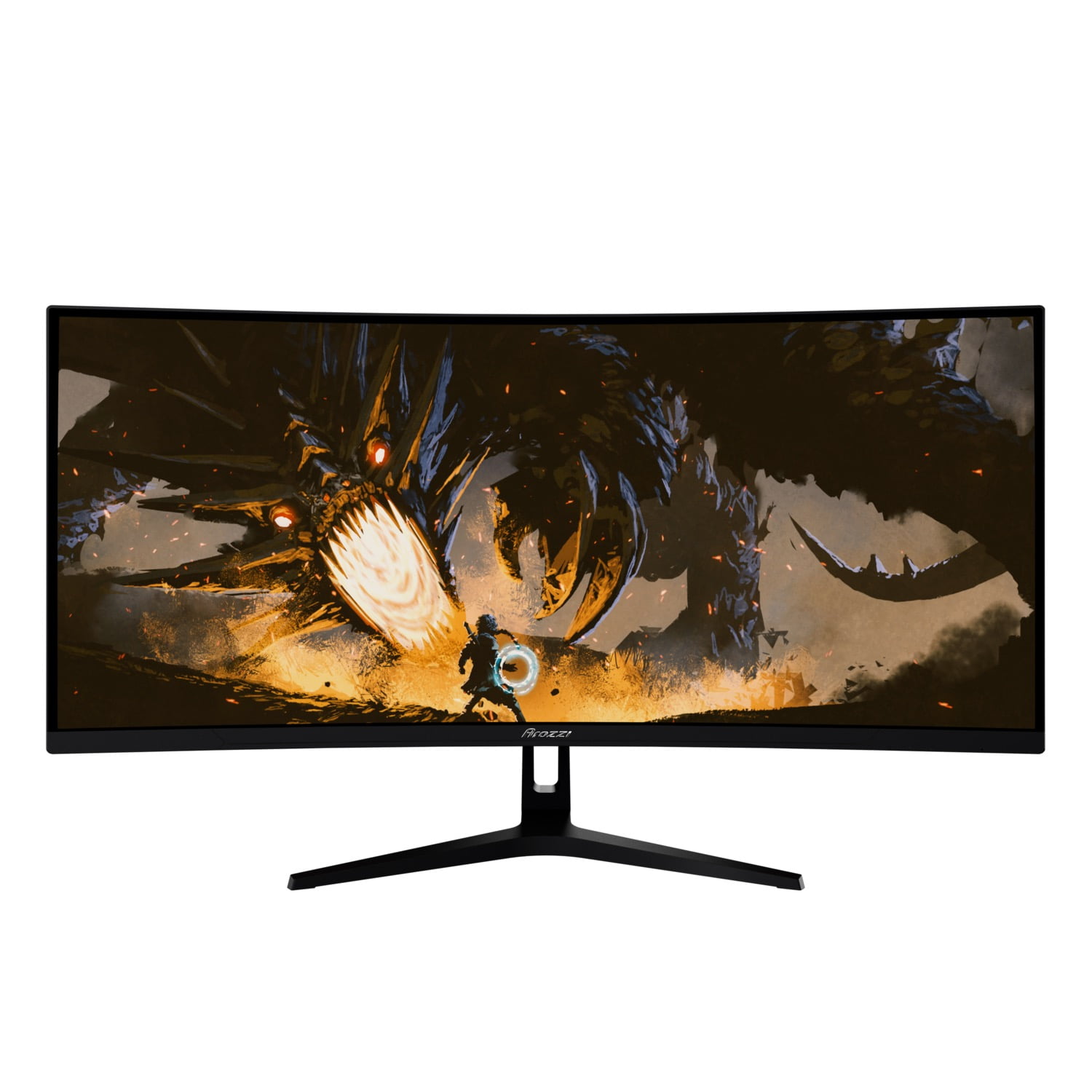 Arozzi Nova 34" Ultrawide Curved Gaming Monitor – VA, 3440x1440 UWQHD, 165Hz, 1ms, HDR10 – Black