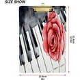 thumbnail image 3 of FMSHPON Red Rose Flower on The Piano Music Clipboard Hardboard Wood Nursing Clip Board and Pull for Standard A4 Letter 13x9 inches, 3 of 8
