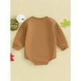 thumbnail image 2 of ZAXARRA Baby Girls Boys Fall Sweatshirts Rompers Pumpkin Cow Pattern Crewneck Long Sleeve Infant Fall Bodysuits, 2 of 7
