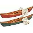 thumbnail image 1 of Pirogue en Bois Faite à la Main avec Pagaies Réplique Miniature (1 Pce) 11 Pouces, 1 of 2