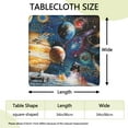 thumbnail image 2 of Space Galaxy Elastic Fitted Tablecloth with Snug Fit for Square Tables Windproof Outdoor Picnic Cover (Fits 34x34 Inches), 2 of 5