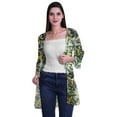 thumbnail image 2 of Moomaya Womens Gerorgette Cover Ups For Swimwear Printed Long Sleeve Short Shrug, 2 of 5