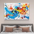 thumbnail image 4 of colorful modern abstract artwork painting Poster Decorative Painting Canvas Wall Art Living Room Posters Bedroom Painting,Frame-style,16x24inch(40x60cm), 4 of 8
