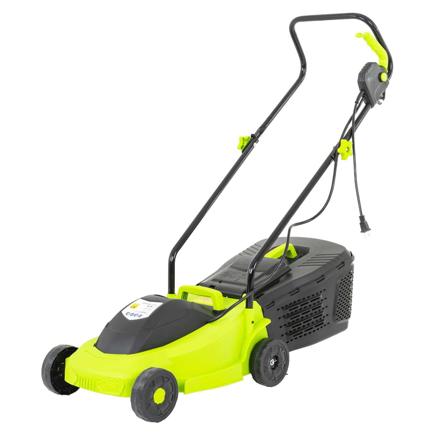 Dkeli 13 Electric Lawn Mower 12 Amp Adjustable Cutting Height Corded Push Grass Cutter