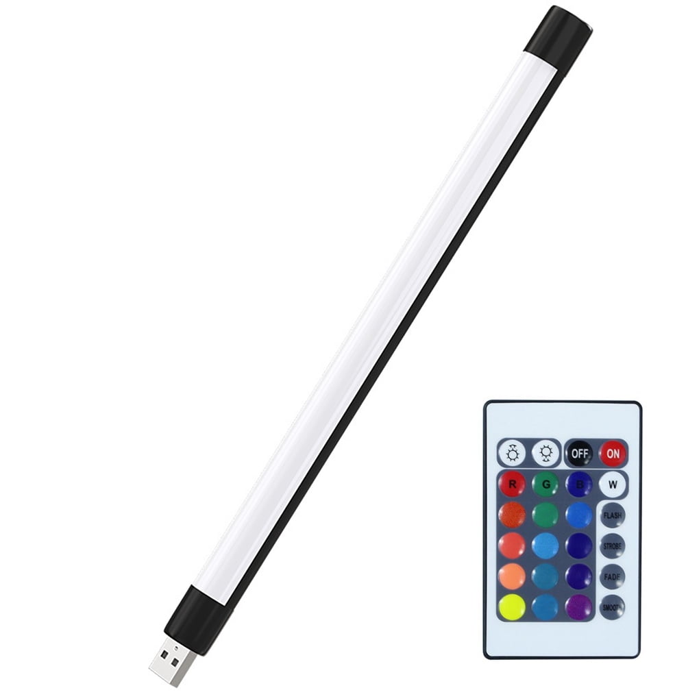 1Pc Fill Lights Stick Remote Control RGB Lamp Wand USB Color Changing Decoration Selfie Video Photo Lighting Walmart.com