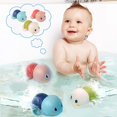 thumbnail image 1 of Juguetes de baño para bebés: juguetes para bañera con forma de tortuga, juguete para bebés de 6 a 12 meses, tortugas flotantes para nadar para niños y niñas, juguetes divertidos para la piscina para l, 1 of 5