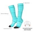 thumbnail image 4 of Naloa Turquoise Wooden Knee Socks, High Socks Long Stretchy Sock Women Knee High Stocking, Long Socks for Women, 4 of 6