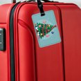 thumbnail image 5 of Christmas Patriotic Tree Ornaments Subtle Faux Leather Travel Luggage Tag, 5 of 7