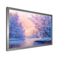 thumbnail image 2 of Designart 'The River Original With Winter Landscape' Lake House Framed Art Print, 2 of 4