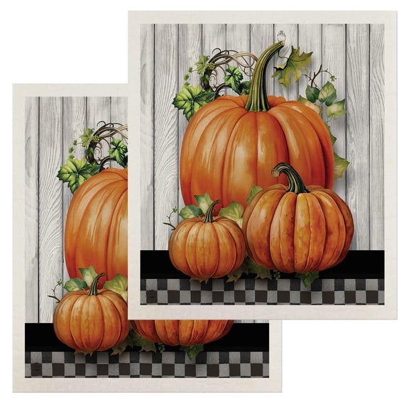 Briarwood Lane Country Pumpkins Swedish Dishcloth (2-pack)