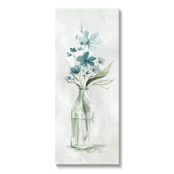 Stupell Industries Wild Lilies Assortment Glass Water Bottle Flower Charm,10 x 24, Design by Carol Robinson