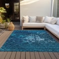 thumbnail image 6 of Addison Rugs Chantille Indoor/Outdoor Transitional Modern Navy Washable Rectangle Rug, 10' x 14', 6 of 6