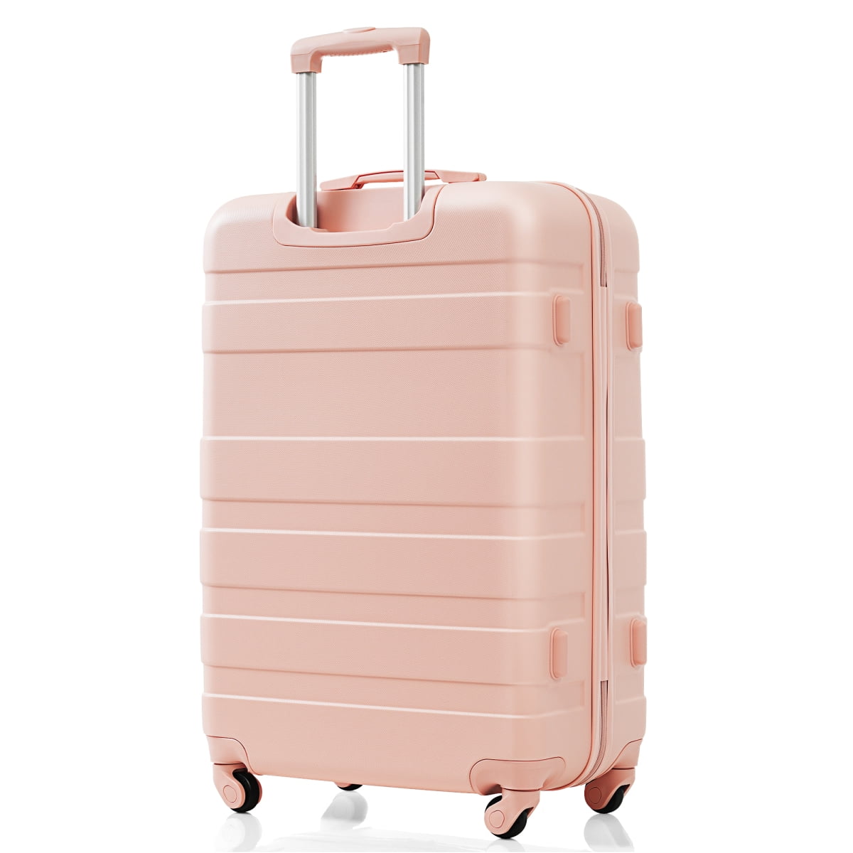 3 Piece ABS Hardshell Luggage Set Lightweight Spinner Wheels TSA Lock Pink