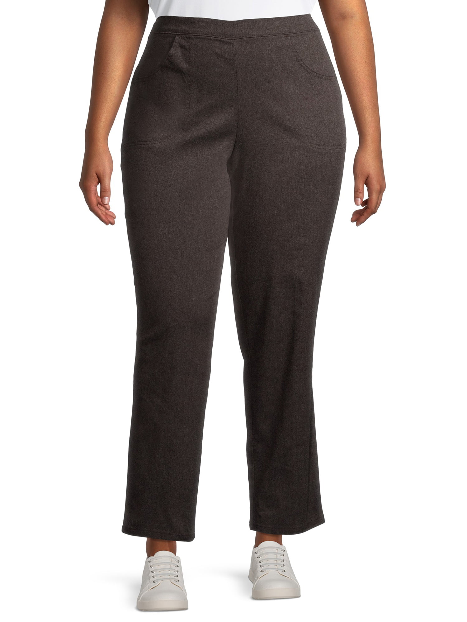 Just My Size Women’s Plus Size Pull-On Stretch Woven Pants, Also in ...