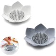 thumbnail image 1 of Jabonera de silicona, jabonera en forma de pétalo con drenaje, jabonera para baño, ducha, cocina, bandeja de almacenamiento multiusos, 2 paquetes (gris y blanco) JAMW Sencillez, 1 of 4