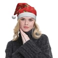 thumbnail image 5 of Fuzoiu Christmas With Cute Deer Print Santa Hat Christmas Hat for Adults,Santa Hats with Pompom, Unisex Xmas Holiday Hat for Christmas New Year Festive Party Supplies, 5 of 6