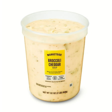 Marketside Broccoli & Cheddar Cheese Soup, Fresh Deli Soup, 32 oz Cup