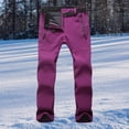 thumbnail image 3 of Milaget Womens Ski Pants Softshell Thick for Travel Hiking red, 3 of 9