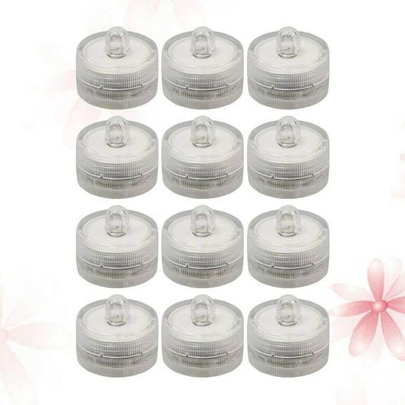 MLINS 12 Pcs Tea Light Candela Tealight Candles Waterproof Candle Light M White