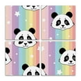 OWNSERIES Colorful Stripes Panda Stars Pattern Pattern 4PC Frameless