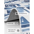 thumbnail image 3 of Bohemia Area Rug for Bedroom 5x7 Ft Blue Abstract Retro Striped Pattern Ethnic Style Super Soft fuzzy Throw Rug Non-Slip Fluffy Plush Indoor Floor Carpet for Living Room Nursery Home Decor, 3 of 8