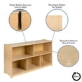thumbnail image 3 of Flash Furniture Hercules Wooden 5 Section School Classroom Storage Cabinet for Commercial or Home Use - Safe, Kid Friendly Design - 30"H x 48"L (Natural), 3 of 11