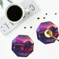 thumbnail image 5 of Fuzoiu Western Style Dinosaur Print Leather Coasters Set,Drink Coasters Set of 6,for Tabletop Protection, Durable PVC Coasters,Home Décor and Housewarming Gift,Octagon, 5 of 7