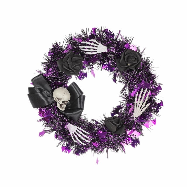 Halloween Wreath For Front Door With Lights Wreath Halloween Decorations For Indoor Window Party Holiday Wall Decor