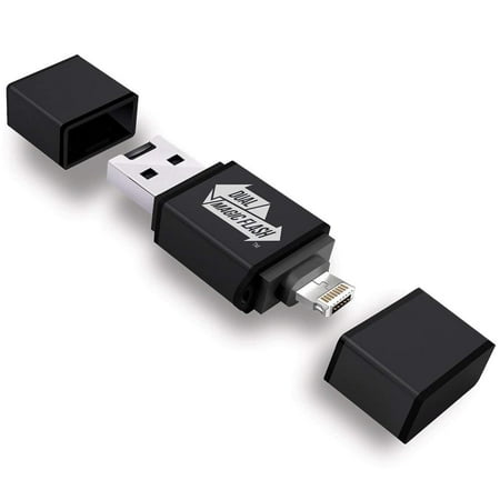 Dual-TIP Universal 3.0 USB Flash Drive For ALL Smartphones and Mac or PC Devices, Supports Up To 256GB Micro SD