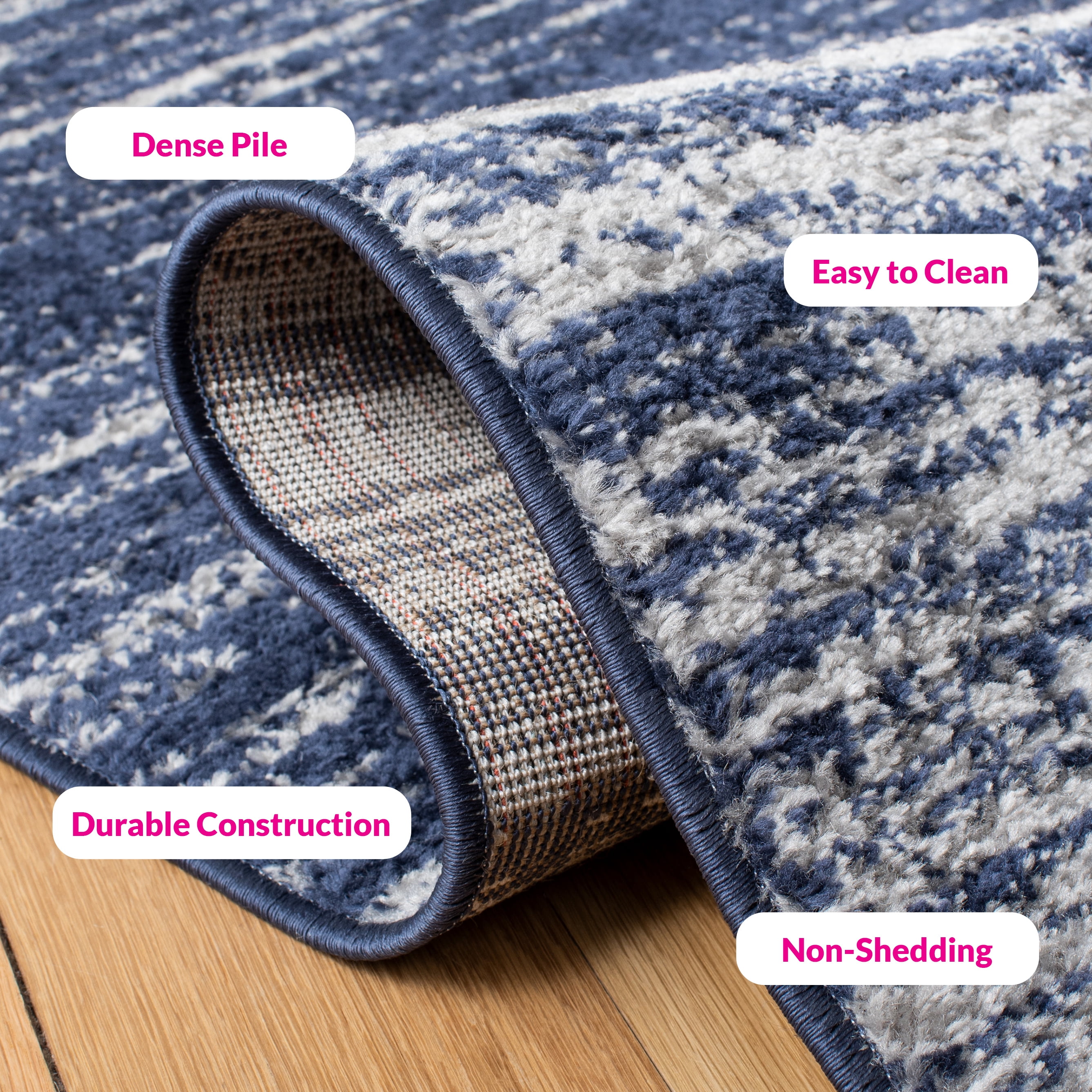 Safavieh Adirondack Esmond Striped Area Rug, Navy/Gray, 6' x 8'