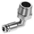thumbnail image 1 of unbranded Conector En Codo De Latón Niquelado Para Compresor De Aire Con Ajuste Seguro Npt Macho, 1 of 8
