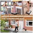 thumbnail image 2 of Ronlap One Step Stools for Adults, Portable Safety Step Platform for Seniors Small Plastic Bedside Mobility Wide Stepstools Elder, 2 of 7
