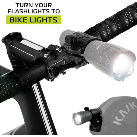 Image of - Compatible GoPro Mount for All FLASHLIGHTS You own from 1 to 1-1/2 Wide Also for Our 300 Lumen Bike